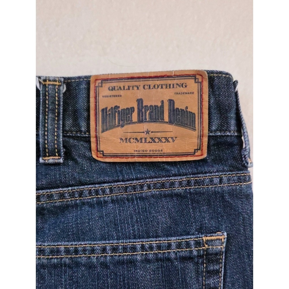 Tommy Hilfiger Heritage Bootcut Jeans Mens 42x30 Dark Wash Indigo 0867306033